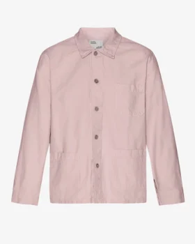 Arbetsjacka i ekologiskt tyg – blekt rosa