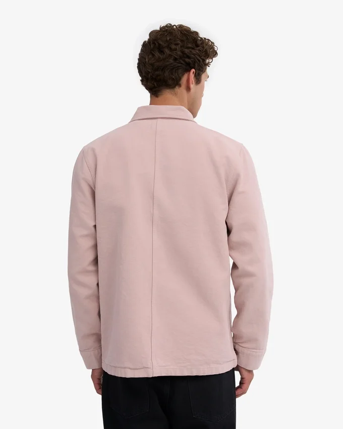 Arbetsjacka i ekologiskt tyg – blekt rosa