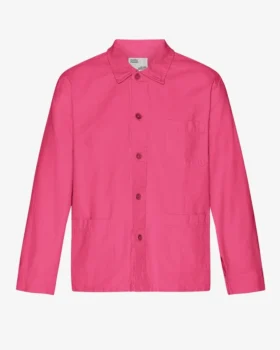 Arbetsjacka i ekologiskt tyg – Bubblegum Pink