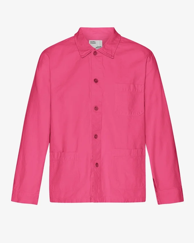 Arbetsjacka i ekologiskt tyg – Bubblegum Pink