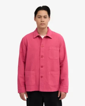 Arbetsjacka i ekologiskt tyg – Bubblegum Pink