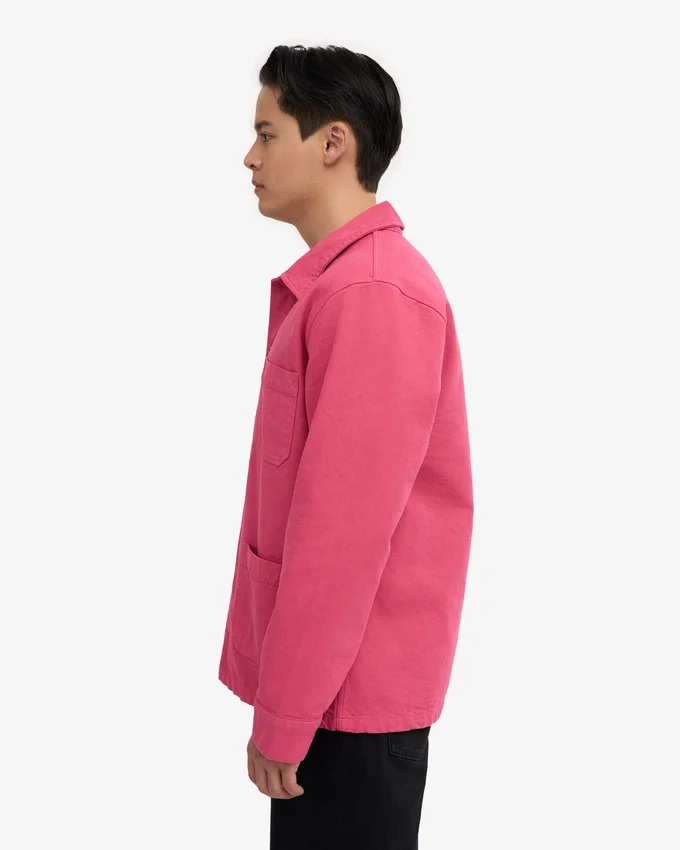 Arbetsjacka i ekologiskt tyg – Bubblegum Pink