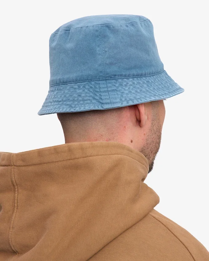 Buckethat i ekologisk bomull – blekt indigo