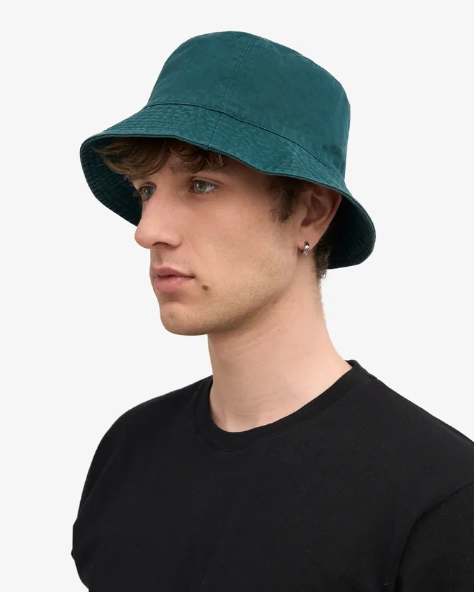 Buckethat i ekologisk bomull – havsgrön