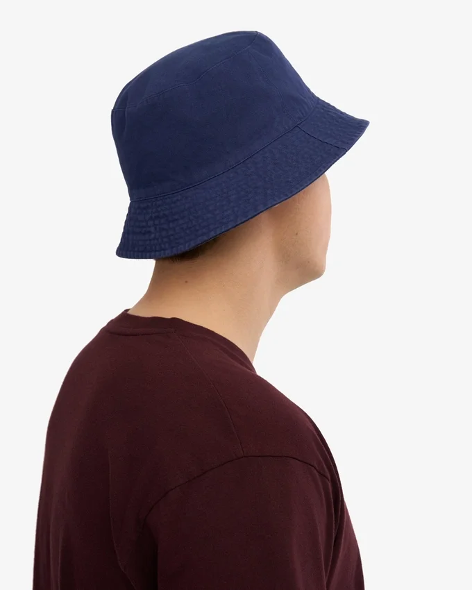 Buckethat i ekologisk bomull – marinblå