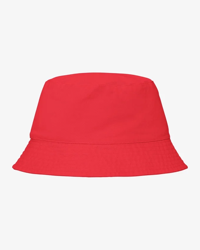 Buckethat i ekologisk bomull – röd mandarin