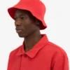 Buckethat i ekologisk bomull – röd mandarin