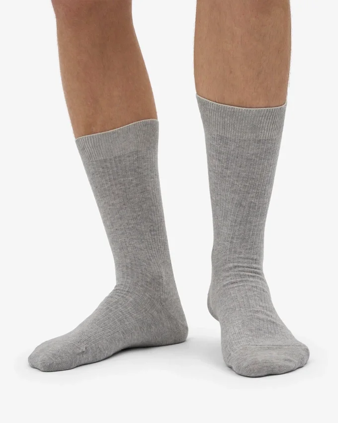 Classic Organic Classic Organic strumpor – melerad grå