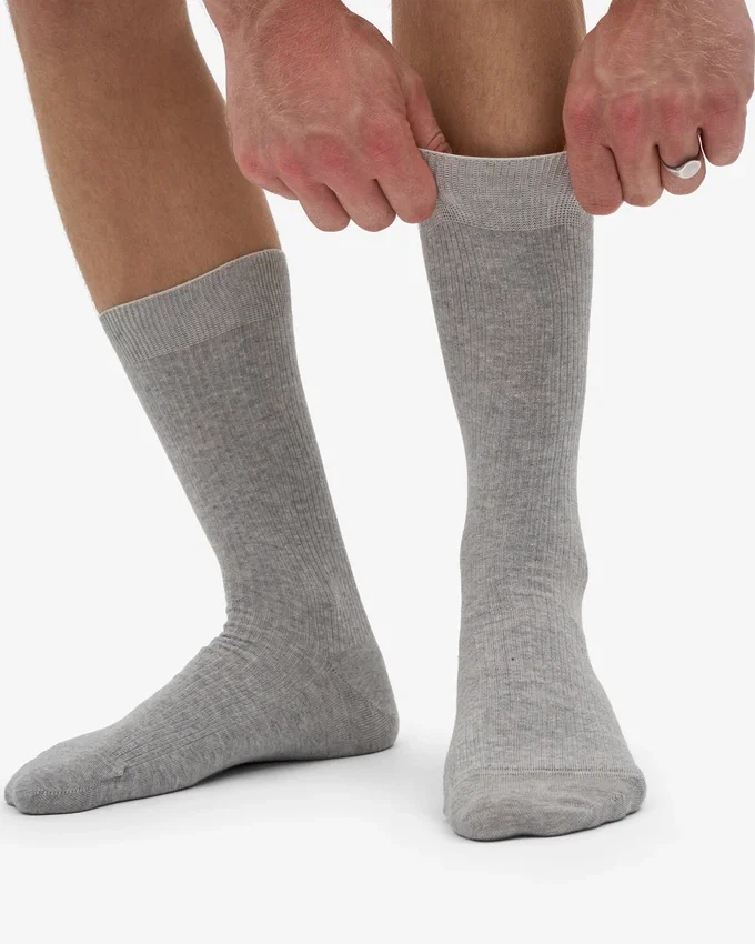Classic Organic Classic Organic strumpor – melerad grå