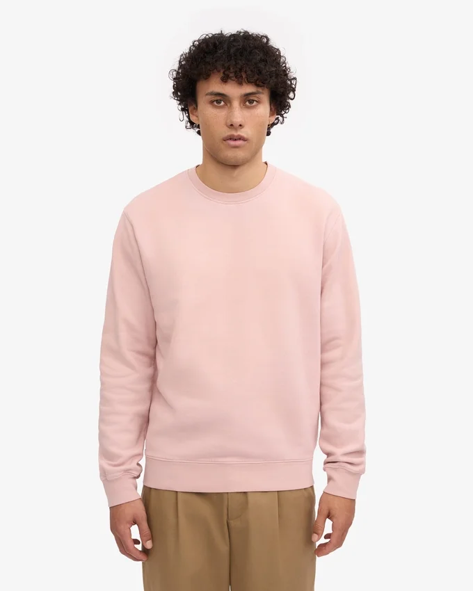 Classic Organic Crew – blekt rosa