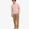 Classic Organic Crew – blekt rosa