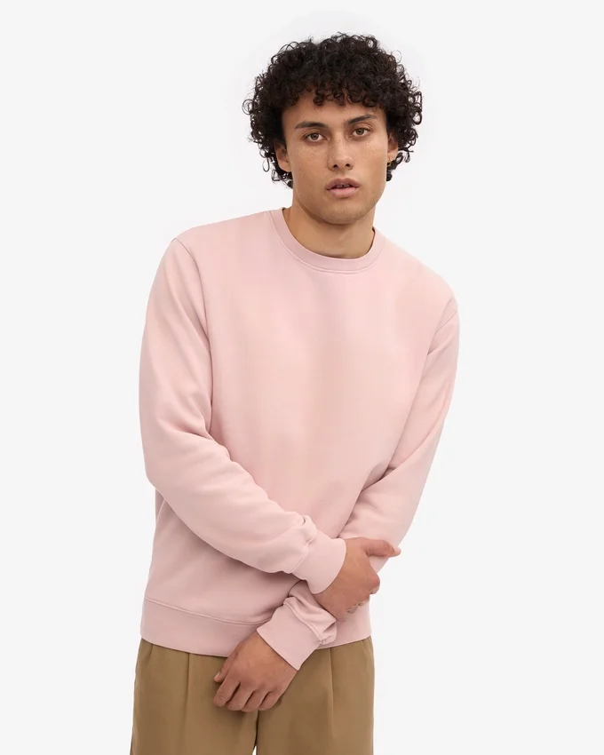 Classic Organic Crew – blekt rosa