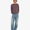Classic Organic ekologisk damtröja med rund hals – Faded Grape