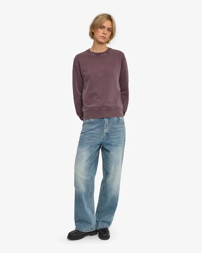 Classic Organic ekologisk damtröja med rund hals – Faded Grape
