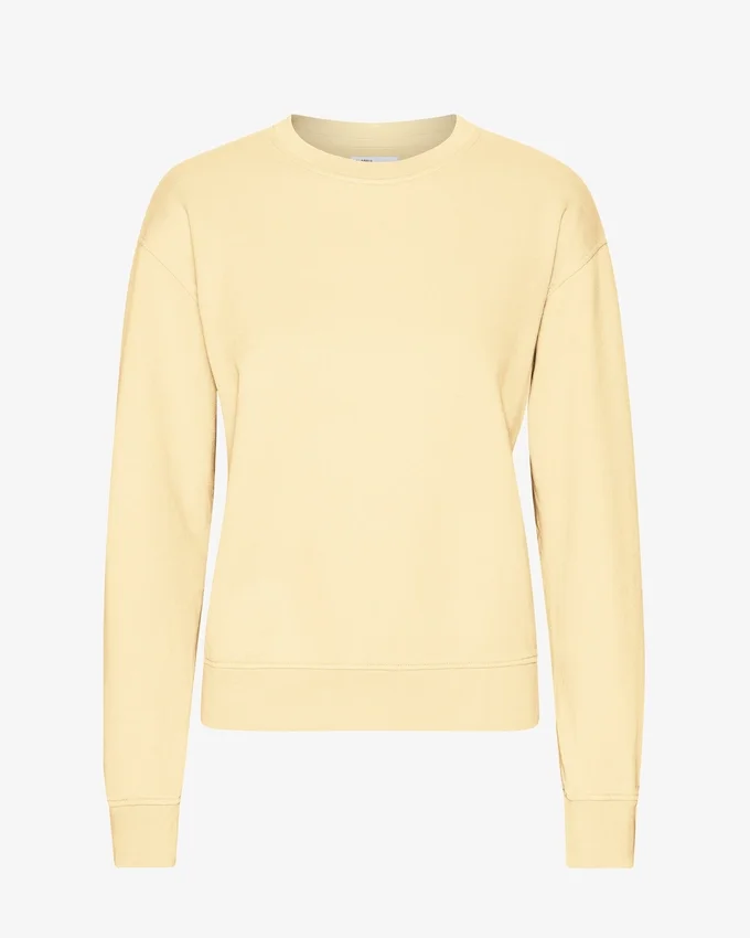 Classic Organic ekologisk damtröja med rund hals – Soft Yellow