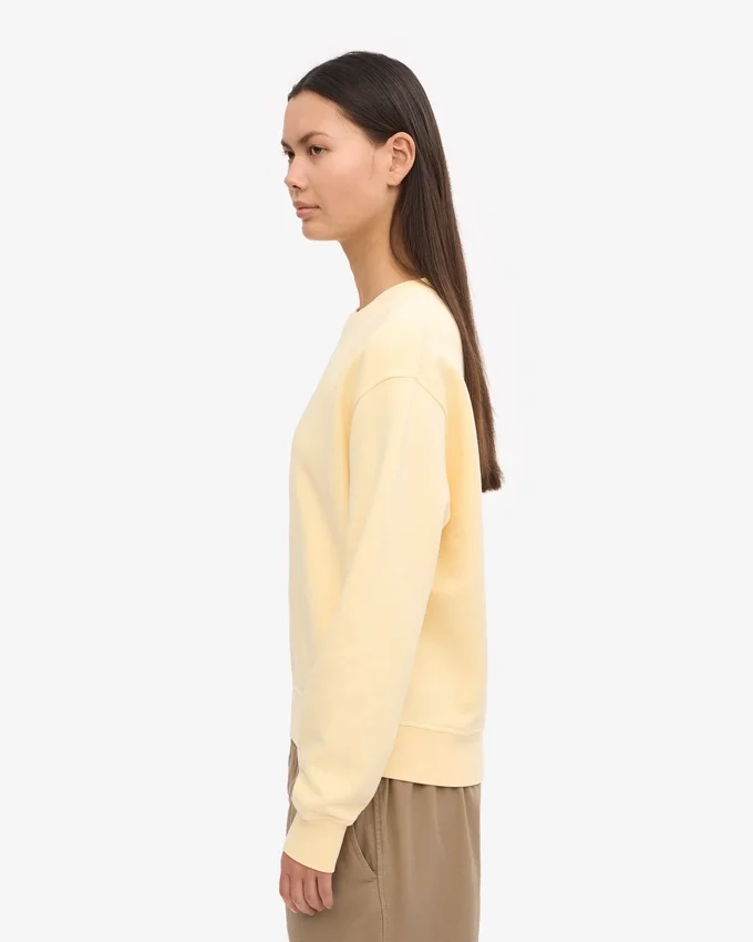 Classic Organic ekologisk damtröja med rund hals – Soft Yellow