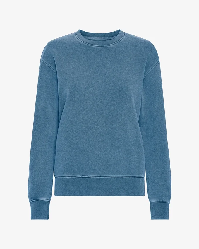 Classic Organic ekologisk rundhalsad tröja för dam – blekt indigo