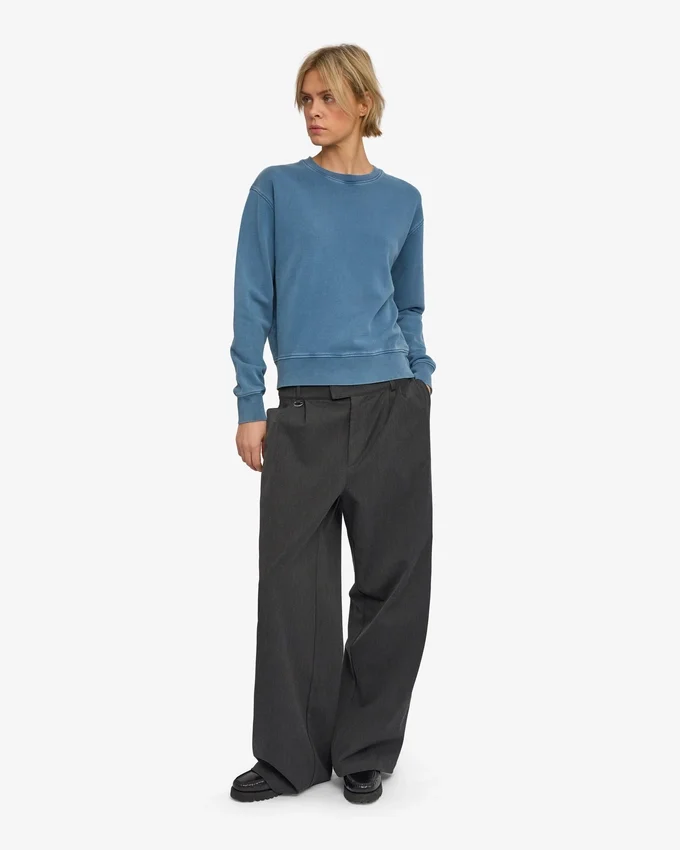 Classic Organic ekologisk rundhalsad tröja för dam – blekt indigo