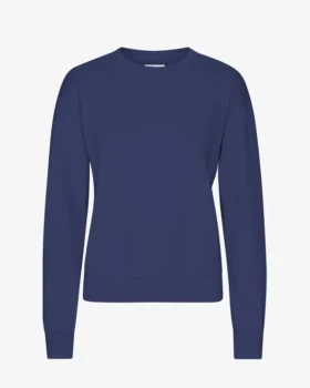 Classic Organic ekologisk rundhalsad tröja för dam – marinblå