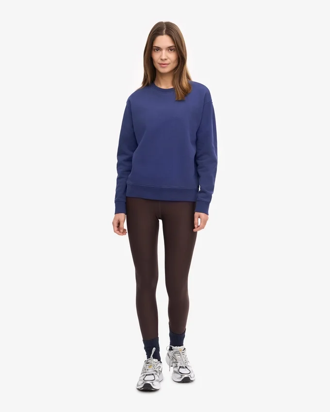 Classic Organic ekologisk rundhalsad tröja för dam – marinblå
