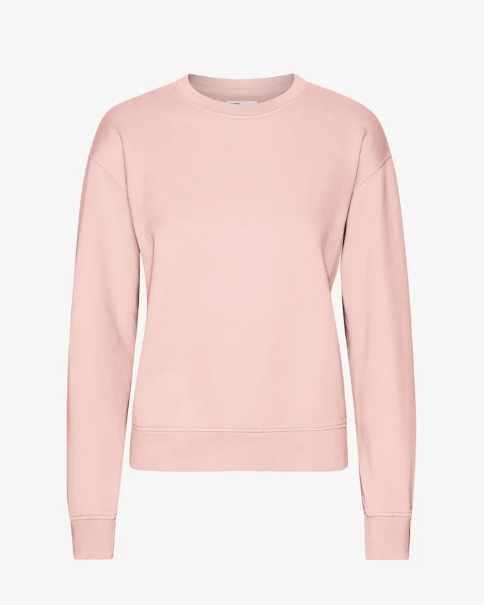 Classic Organic ekologisk rundhalsad tröja för damer – blekt rosa