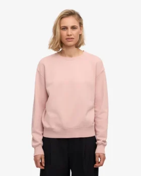 Classic Organic ekologisk rundhalsad tröja för damer – blekt rosa