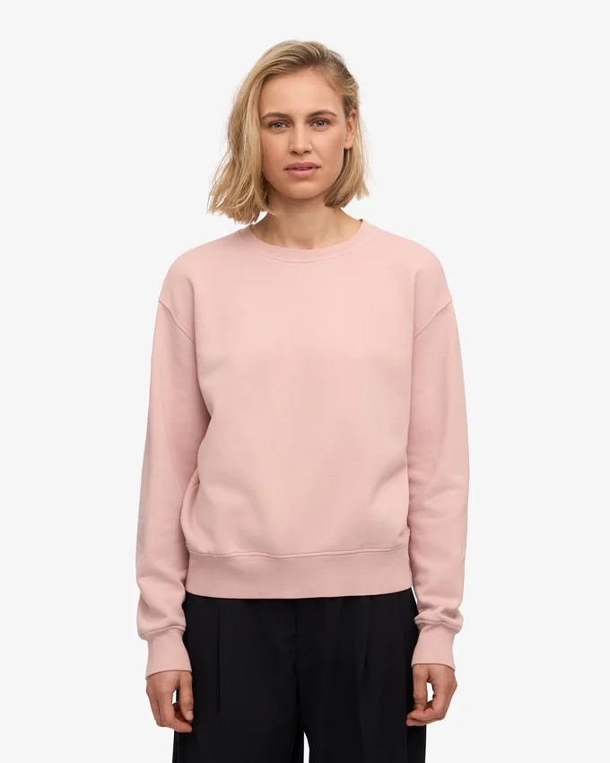 Classic Organic ekologisk rundhalsad tröja för damer – blekt rosa