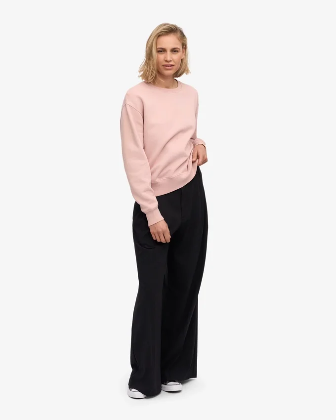Classic Organic ekologisk rundhalsad tröja för damer – blekt rosa