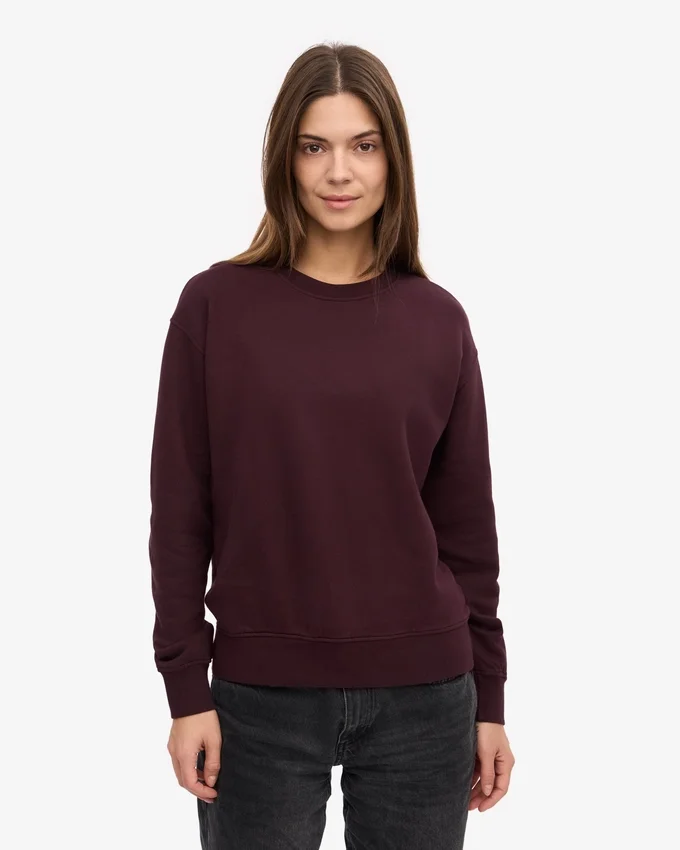 Classic Organic ekologisk rundhalsad tröja för damer – Oxblood Red