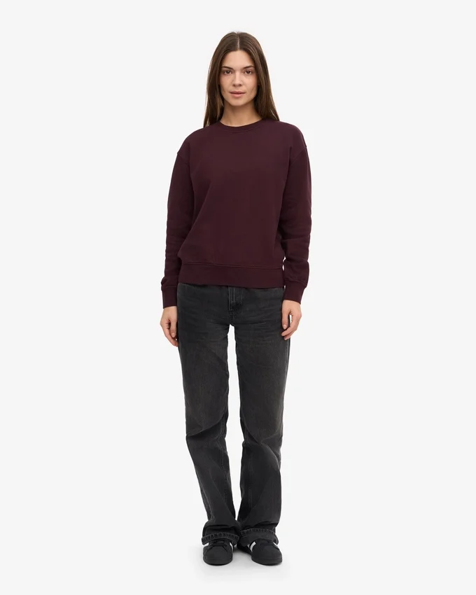 Classic Organic ekologisk rundhalsad tröja för damer – Oxblood Red