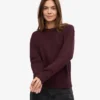 Classic Organic ekologisk rundhalsad tröja för damer – Oxblood Red