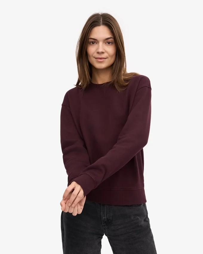 Classic Organic ekologisk rundhalsad tröja för damer – Oxblood Red