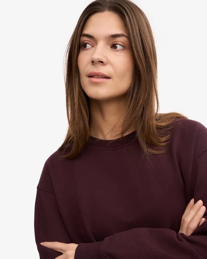 Classic Organic ekologisk rundhalsad tröja för damer – Oxblood Red