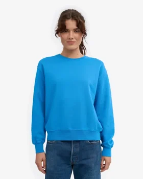 Classic Organic ekologisk rundhalsad tröja för damer – Pacific Blue