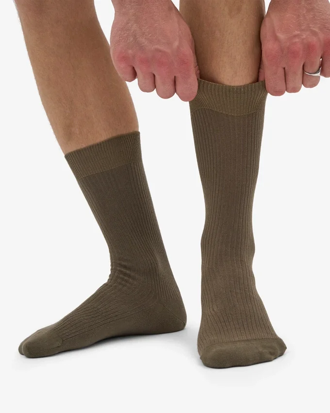 Classic Organic ekologisk strumpa – Dusty Olive