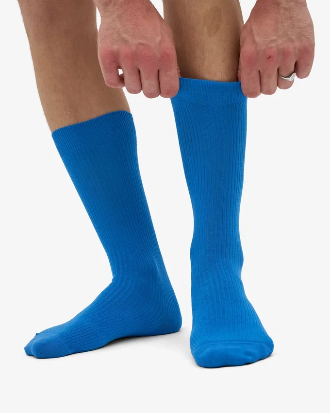 Classic Organic ekologisk strumpa – Pacific Blue