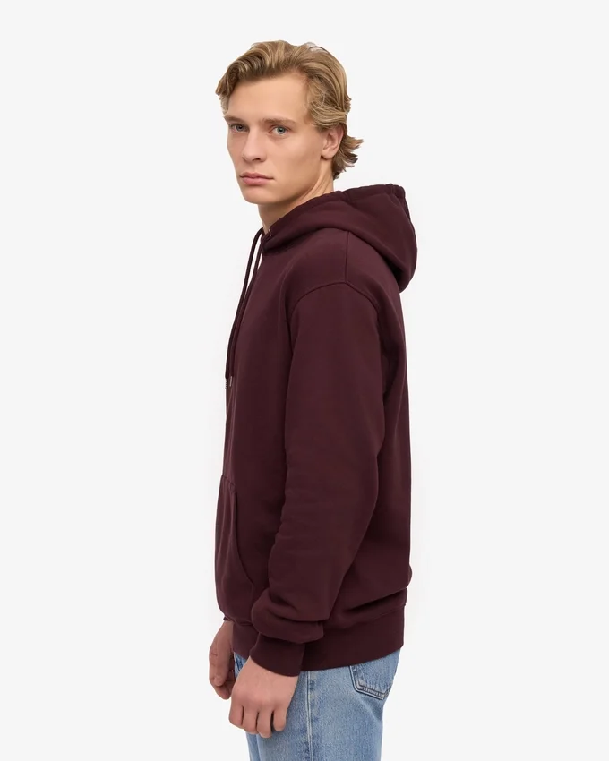 Classic Organic huvtröja – oxblodsröd