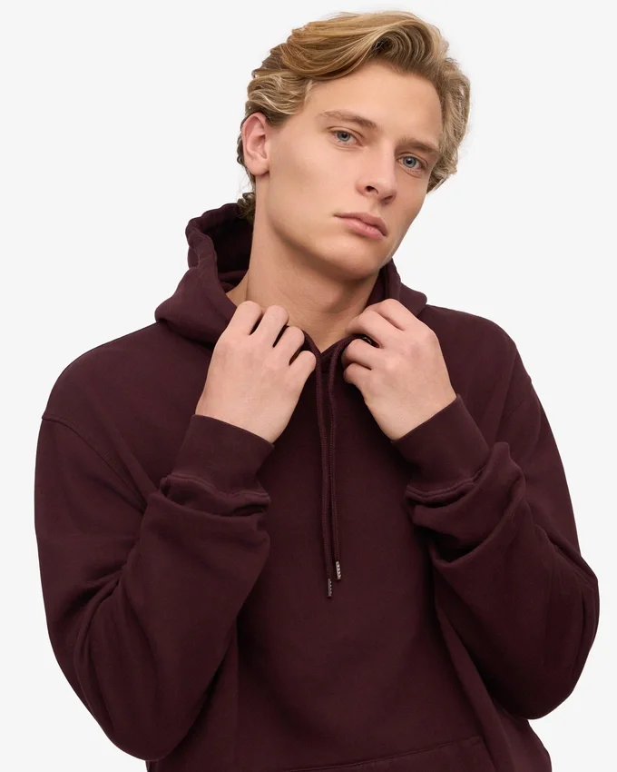 Classic Organic huvtröja – oxblodsröd