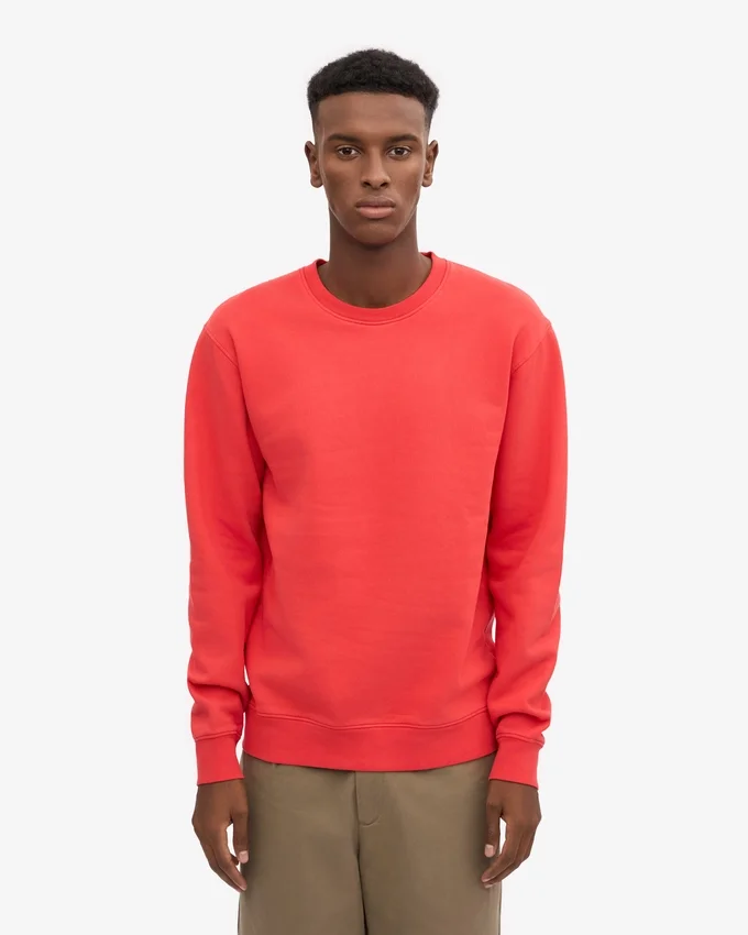 Classic Organic T-shirt med rund hals – röd mandarin