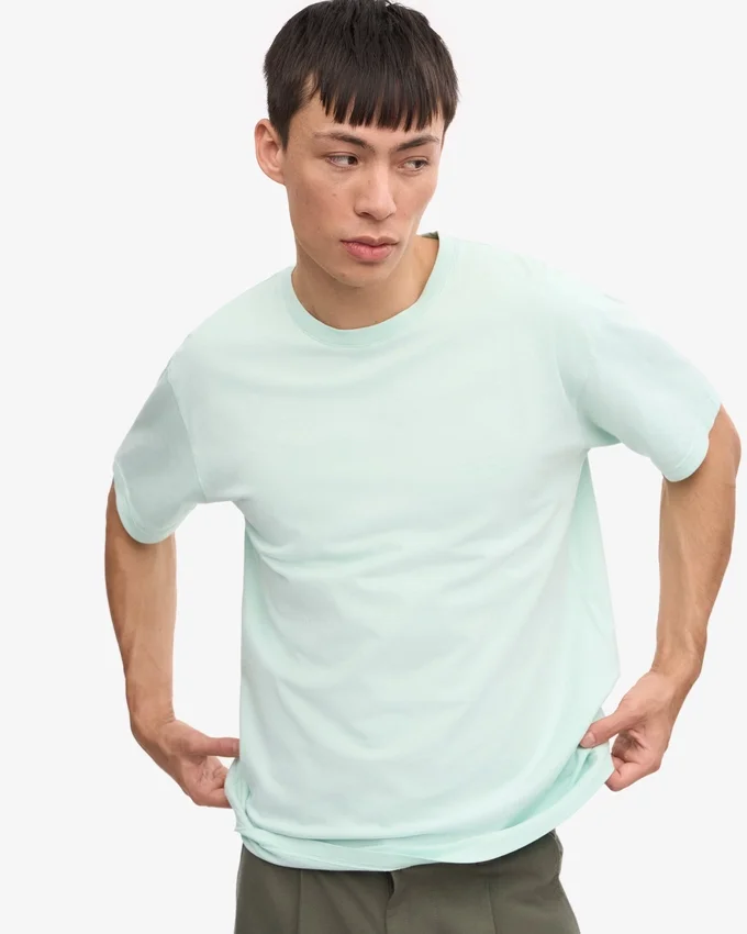 Classic Organic Tee – ljus aqua
