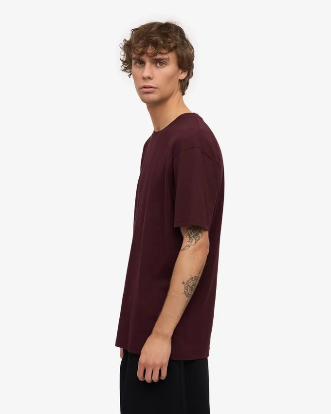 Classic Organic Tee – Oxblood Red