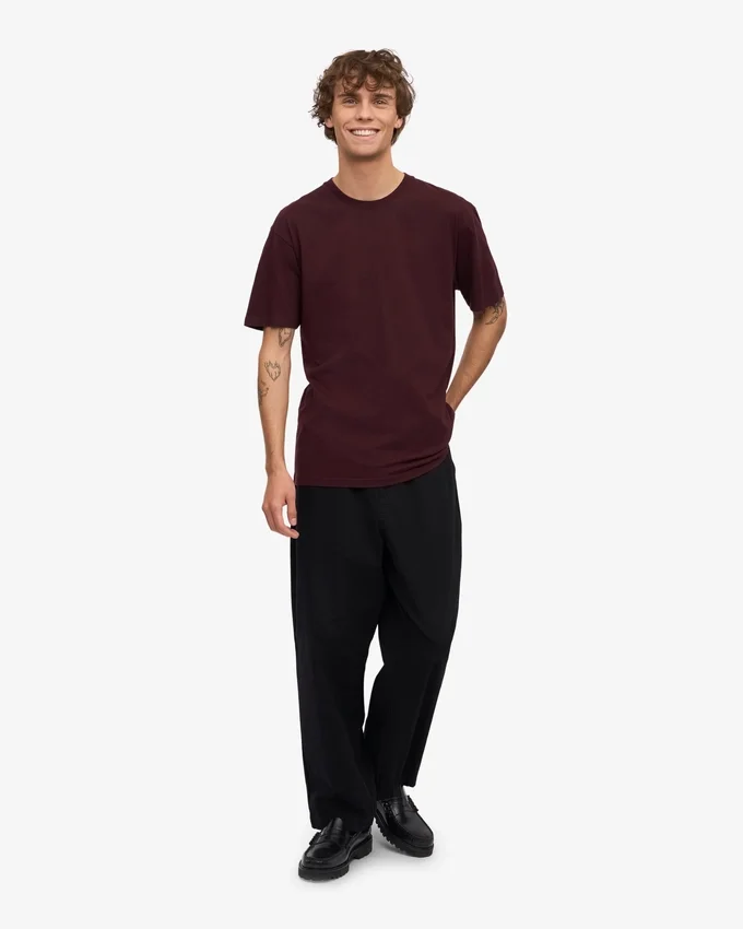Classic Organic Tee – Oxblood Red