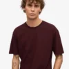 Classic Organic Tee – Oxblood Red