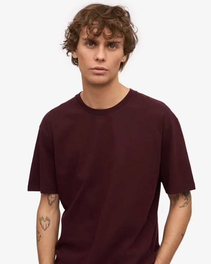 Classic Organic Tee – Oxblood Red