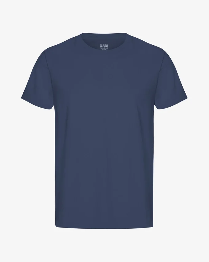Classic Organic Tee – petrolblå