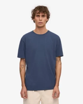 Classic Organic Tee – petrolblå