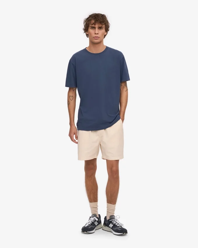 Classic Organic Tee – petrolblå