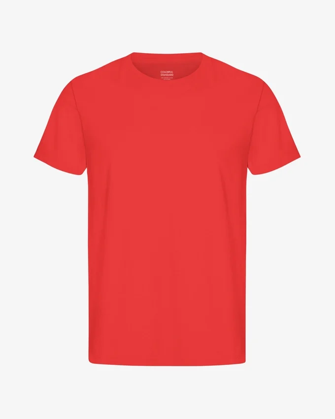 Classic Organic Tee – röd mandarin