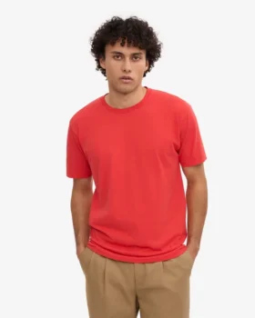 Classic Organic Tee – röd mandarin