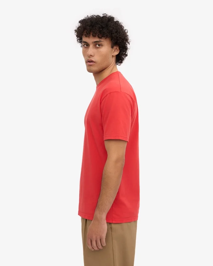 Classic Organic Tee – röd mandarin